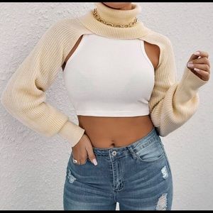 Cream cutout sweater
